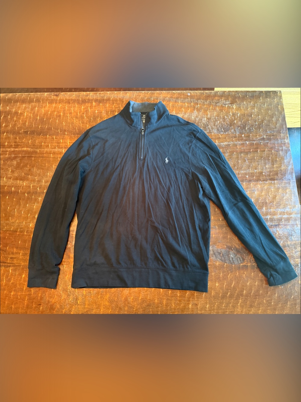 Polo by Ralph Lauren Black Half-Zip Pullover Sweater
